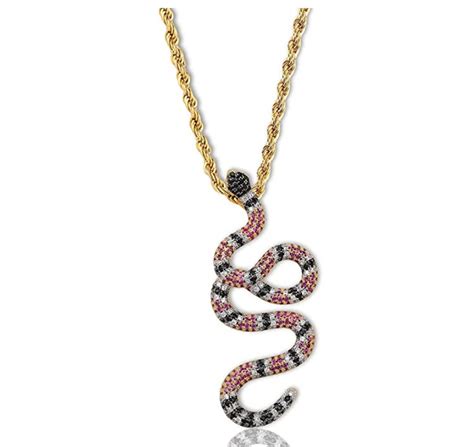 gucci 18kt gold iced twisted snake pendant|Gucci Snake Ring Pendant Necklace .